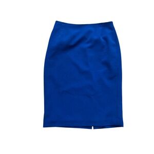 Jones Studio Vintage Royal Blue Pencil Skirt Knee Length Back‎ Zipper Slit